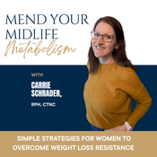 Podcast Mend Your Midlife Metabolism | Lose Weight, Insulin Resistance, Menopause, Blood Sugar Levels, Cortisol Belly